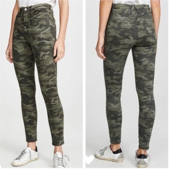 Good American Good Waist Skinny Jeans Camo Jeans Women Size 0/25‎ - Picture 1 of 8